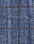 Wool Fabric Windowpane Blue White Rust F.lli Tallia di Delfino