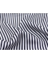 Silk Satin Fabric Stripe Blue White Gai Mattiolo