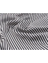 Silk Satin Fabric Stripe Black White Gai Mattiolo