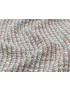 Mtr. 2.10 Chanel Fabric Checked Aqua Green Coral