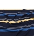 Pure Wool Jersey Fabric Stripes Blue Yellow Azure