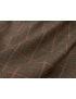 Mtr. 2,20 Wool Fabric Windowpane Light Brown Straw Made in Biella