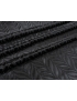 Mtr. 2.80 Silk Dévoré Velvet Fabric Chevron Black H cm. 85