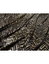 Silk Velvet Fabric Chevron Gold Lamé Black H cm. 88