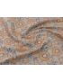 Jacquard Cloque Fabric Floral Orange