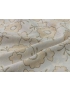 Jacquard Cloque Fabric Floral Cream