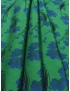 Tessuto Jacquard Floreale Verde Blu