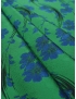 Jacquard Fabric Floral Green Blue