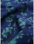 Jacquard Fabric Floral Purple Turquoise
