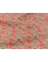 Mtr. 0.75 Cotton Sateen Fabric Floral Salmon Gai Mattiolo