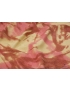 Comfort Linen Blend Fabric Abstract Coral Red