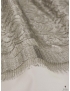 Mtr. 0.80 Chantilly Lace Fabric Dove Grey Platinum Lamé Marco Lagattolla