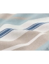 Yarn Dyed Cotton Panama Fabric Herringbone Stripe Pale Blue Ecru