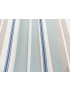 Yarn Dyed Cotton Panama Fabric Herringbone Stripe Pale Blue Ecru