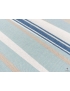 Yarn Dyed Cotton Panama Fabric Herringbone Stripe Pale Blue Ecru