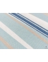 Yarn Dyed Cotton Panama Fabric Herringbone Stripe Pale Blue Ecru