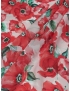 Tessuto Tripla Organza Stampa Papaveri Rosso Rosa
