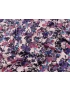 Mtr. 2.10 Lamè Silk Chiffon Fabric Check Floral Pink Dark Blue - Ratti