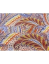 Cotton Batiste Fabric Paisley Orange Azure - Ratti
