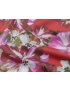 Cotton Sateen Fabric Floral Red Pierre Cardin 