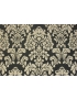 Jacquard Chenille Damask Black Ecru