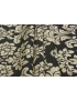 Tessuto Jacquard Cinigliato Damasco Nero Ecrù