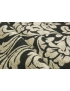 Jacquard Chenille Damask Black Ecru