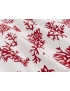 Cotton Panama Fabric Coral White Red