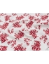 Tessuto Panama Cotone Coralli Bianco Rosso 