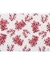 Tessuto Panama Cotone Coralli Bianco Rosso 