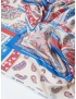 Silk Satin Fabric Foulard Ivory Coral Red Azure Gai Mattiolo