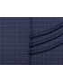 Mosaic Fabric Super 130's Check Denim Blue Ink Blue Scabal