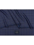 Mosaic Fabric Super 130's Check Denim Blue Ink Blue Scabal