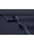 Mtr. 2.00 Tornado Grisaille Fabric 3D Windowpane Patriot Blue Prune Scabal