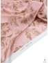 Silk Cotton Satin Fabric Floral Pink Light Brown