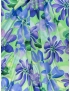 Silk Cotton Satin Fabric Floral Mint Green Purple