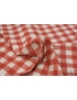 Checked Panama Fabric Red Ecrù