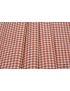 Small Checked Panama Fabric Red Ecrù 