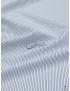 Poplin Fabric Stripe Light Blue White Giza 45 NE 170/2 - Atelier Romentino