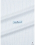 Mtr. 2.00 Twill Fabric Stripe White Navy Giza 45 NE 170/2 - Atelier Romentino