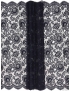 Viscose Blend Chantilly Lace Fabric Floral Marine Blue Solstiss