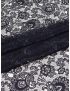 Viscose Blend Chantilly Lace Fabric Floral Marine Blue Solstiss