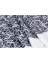 Lace Fabric Rebrodé Leavers Blue & White Solstiss