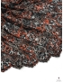 Rebrodé Lace Fabric Floral Black Coral Nut Brown Solstiss