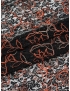 Rebrodé Lace Fabric Floral Black Coral Nut Brown Solstiss