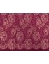 Mtr. 1.30 Lace Fabric Dentelle Leavers Raspberry Gold Lurex Solstiss