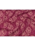 Mtr. 1.30 Lace Fabric Dentelle Leavers Raspberry Gold Lurex Solstiss