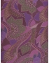Silk Chiffon Fabric Arabesque Bordeaux Purple Green