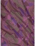 Silk Chiffon Fabric Arabesque Bordeaux Purple Green