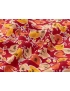 Silk Crêpe de Chine Fabric Floral Red - Luigi Verga
